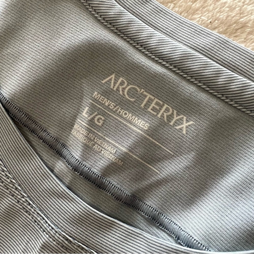 Arcteryx Men’s Short Sleeve Tee Shirt, performance, grey, size L